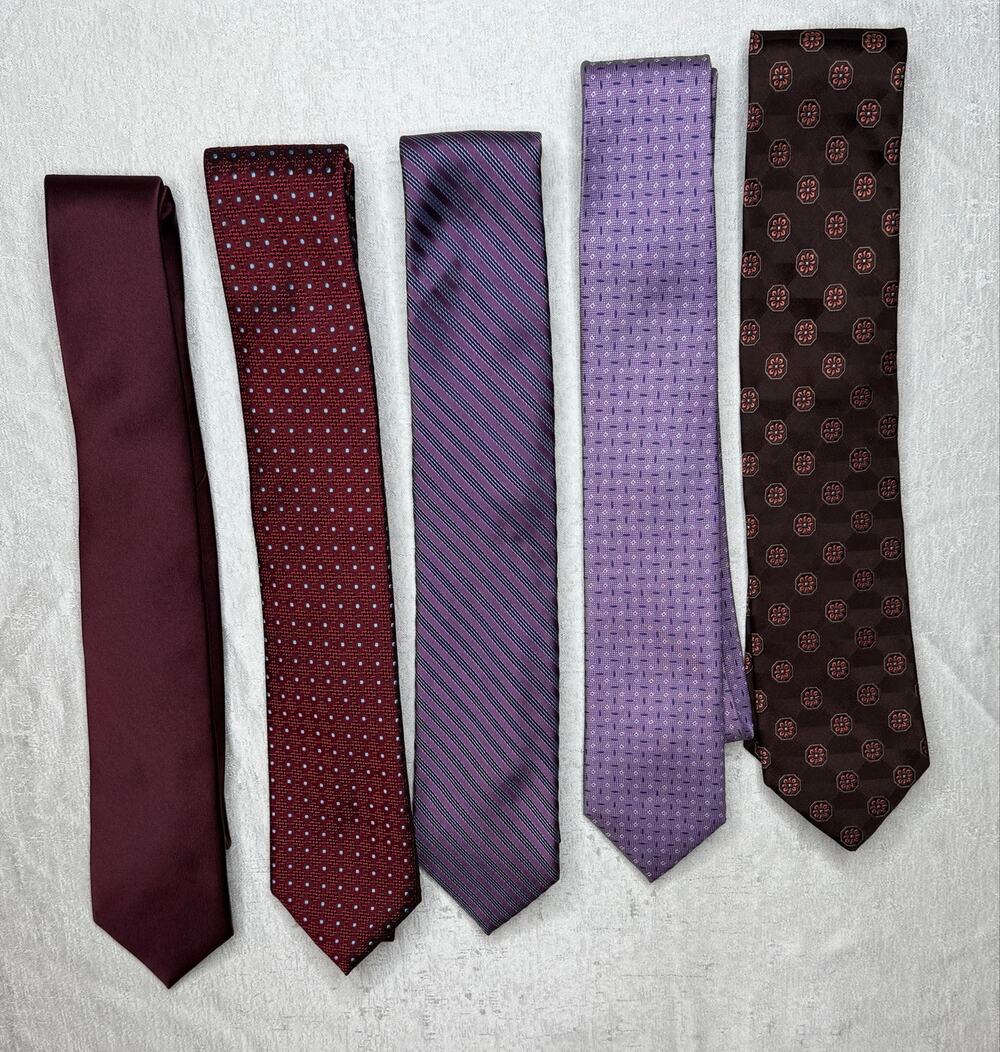 Lot of 5 Silk Ties | Theory Saks Fifth Avenue English Laundry Neiman Marcus